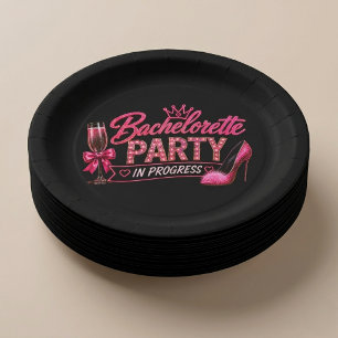 Bachelorette Party In Progress Paper Plates