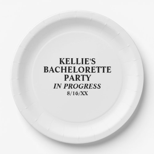 Bachelorette Party In Progress Paper Plates