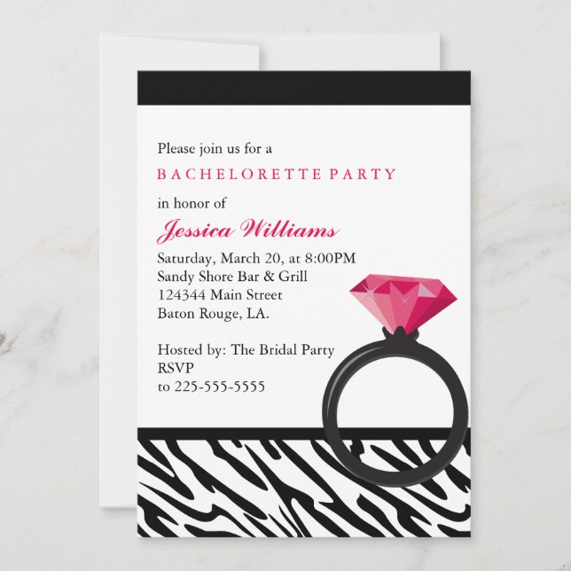 Bachelorette Party Invitation (Front)