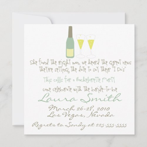 Bachelorette Party Invitation