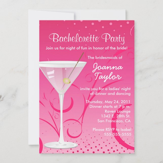 Bachelorette party invitation (Front)