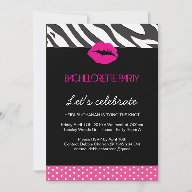 Bachelorette Party Invitation (Front)