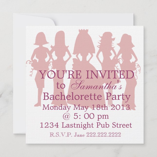Bachelorette Party Invitation (Front)