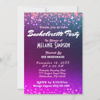 Bachelorette Party Invitation by GlitterInvitations at Zazzle
