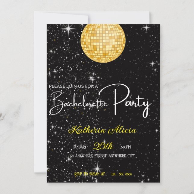 Bachelorette Party Invitation (Front)