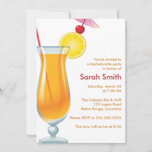 Bachelorette Party Custom Invite