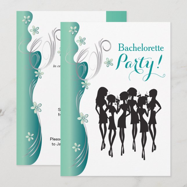 Bachelorette Party Invitation - Jade (Front/Back)