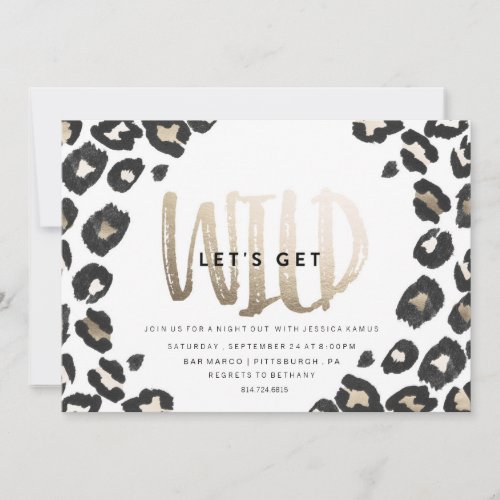 BACHELORETTE PARTY INVITATION // LEOPARD PRINT