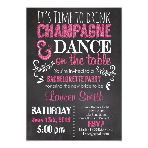 Glitter Bachelorette Invitations 6