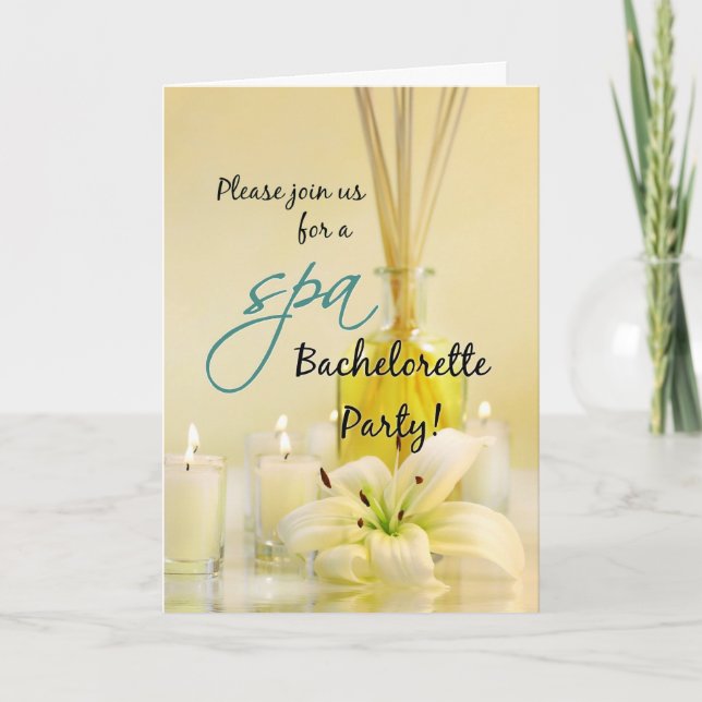 Bachelorette Party Invitation - Spa (Front)