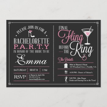 Bachelorette Party Invitation With Itinerary by AnnounceIt at Zazzle