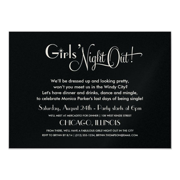 Bachelorette Party Invitations | Chicago Skyline