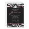 Bachelorette Party Invite Zebra Pink Jewelry 8