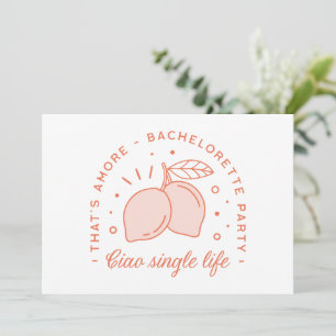 Bachelorette party Italian summer theme funny Invitation