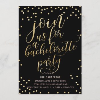 Bachelorette Party Itinerary // Black Invitation by blush_printables at Zazzle