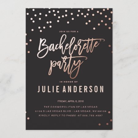 Bachelorette Party Itinerary // Black Invitation