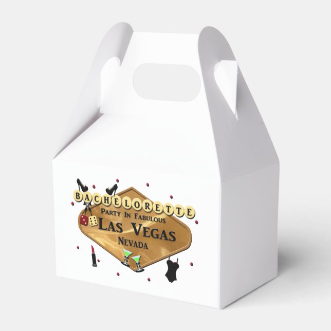 BACHELORETTE PARTY Las Vegas GABLE Favor Box (Front Side)