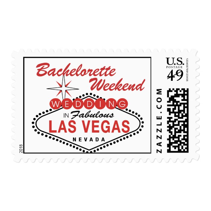 Bachelorette Party Las Vegas Wedding Postage Stamp