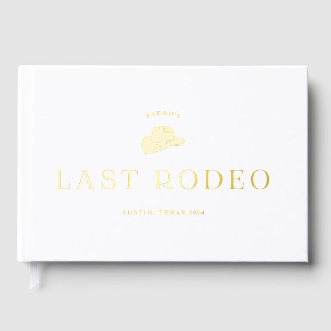 Bachelorette Party LAST RODEO Photo Guest Book (Front)