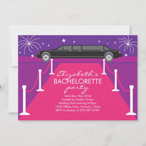 Bachelorette Party Limousine Invitations