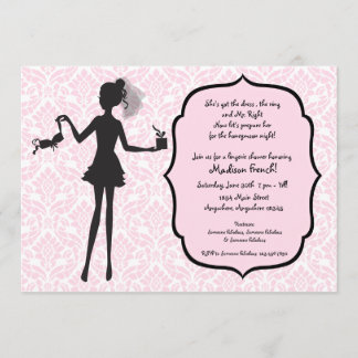 Bachelorette Party Lingerie Shower Invitation