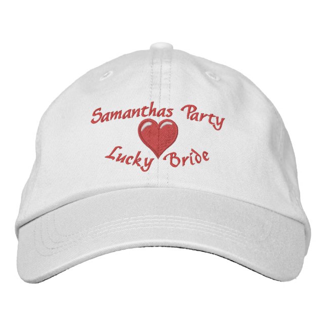 Bachelorette  party lucky bride embroidered baseball hat (Front)