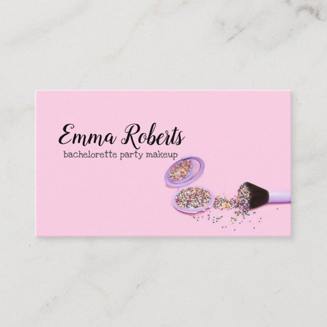 Bachelorette Party Makeup Business Card (Front)