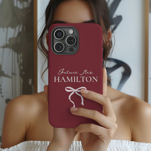 Bachelorette Party Modern Script Future Mrs Name Case-Mate iPhone 14 Pro Max Case