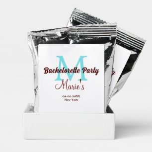bachelorette party monogram add name date place si coffee drink mix