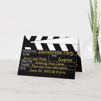 Bachelorette Party Movie Theme Invitations by stampgallery at Zazzle