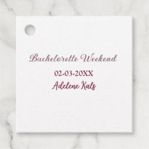 bachelorette party name maron date bridal shower s favor tags