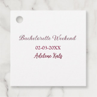 bachelorette party name maron date bridal shower s favor tags