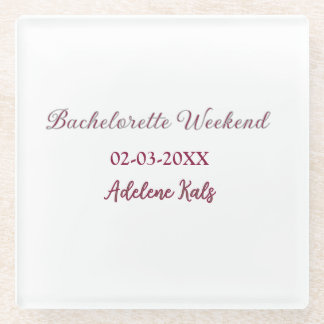 bachelorette party name maron date bridal shower s glass coaster