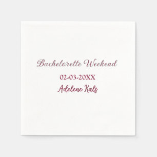 bachelorette party name maron date bridal shower s napkins