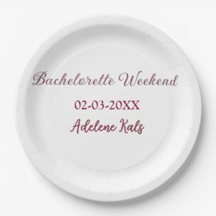 bachelorette party name maron date bridal shower s paper plates