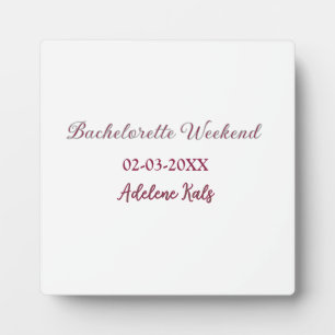 bachelorette party name maron date bridal shower s plaque