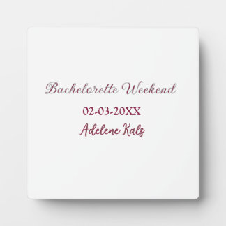 bachelorette party name maron date bridal shower s plaque