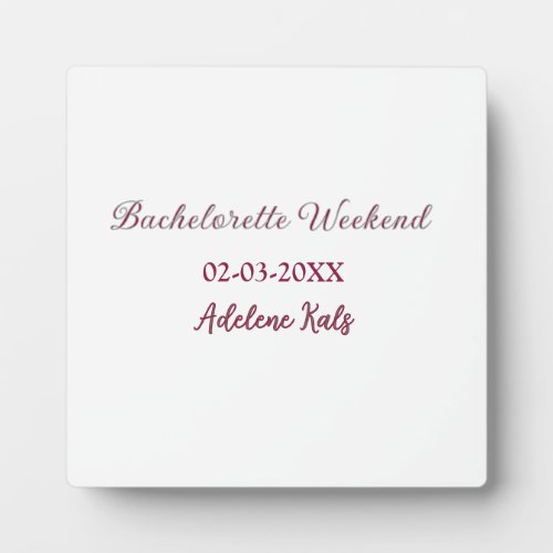 bachelorette party name maron date bridal shower s plaque