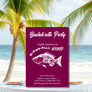 Bachelorette Party "O-fish-ally Hooked" Invitation