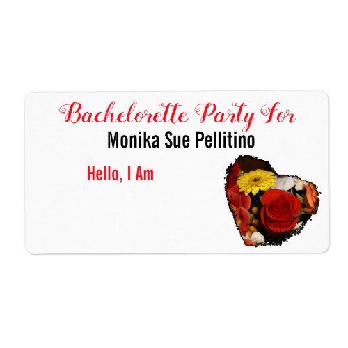 Bachelorette Party Paper Label Name Tags