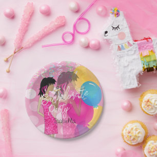 Bachelorette Party  - Party Girl Pink  Paper Plates