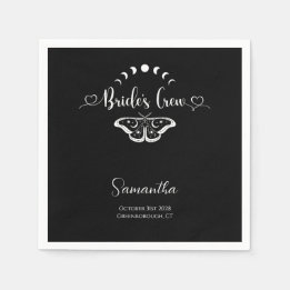 Bachelorette party personalized celestial gothic napkins