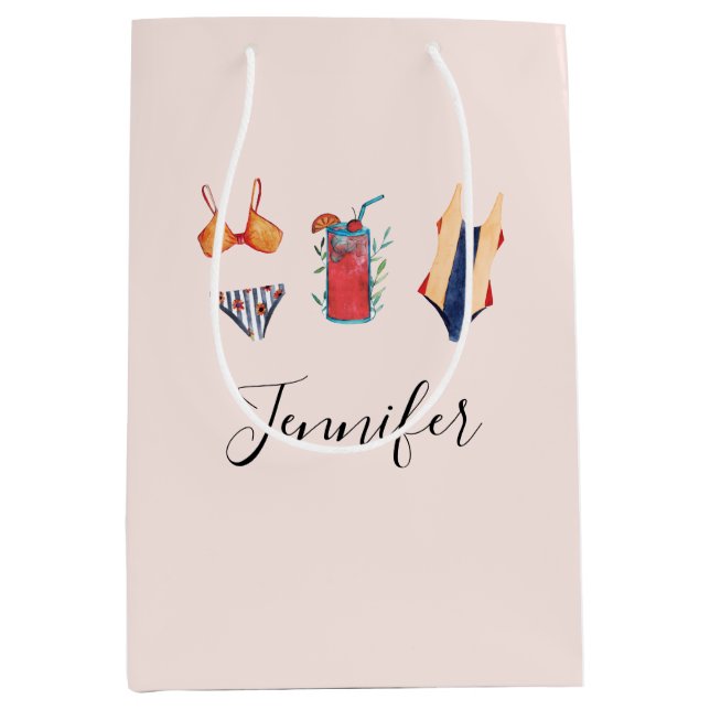 Bachelorette Party Personalized Gift Bag (Front)