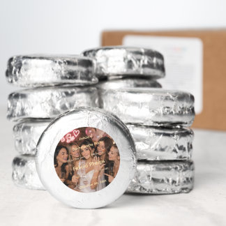 Bachelorette Party Photo Favors Silver Foil Dipped Oreo Cookie Favors