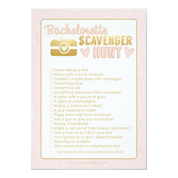 party hunt scavenger photo bachelor Pink Game Scavenger Hunt Party Card Bachelorette Photo party hunt scavenger photo bachelor Pink Game Scavenger Hunt Party Card Bachelorette Photo