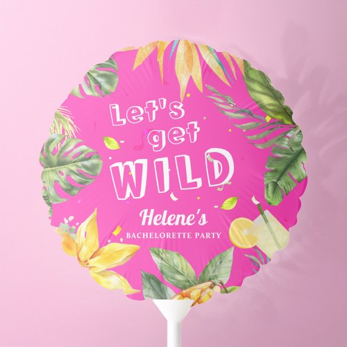 Bachelorette Party Pink Fun Girly Tropical Balloon