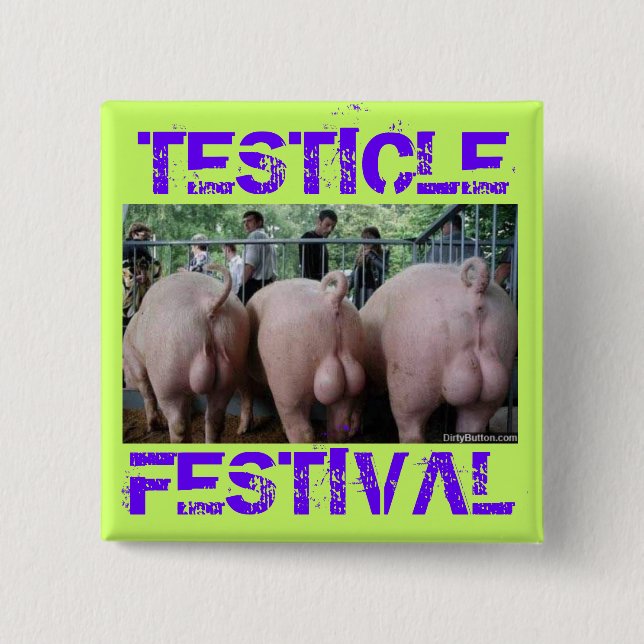Bachelorette Party Pins Testicle Buttons Gifts (Front)