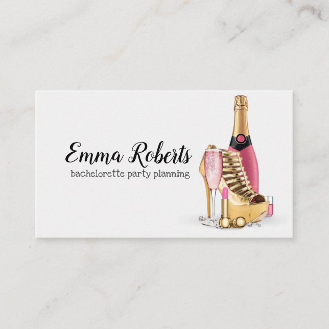 Bachelorette Party Planning Business Card (Front)