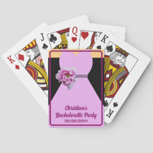 Bachelorette Party Poker Lavender Bridesmaid Gown Cards