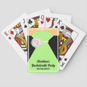 Bachelorette Party Poker White and Green Wedding Cards